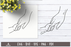 Mother Child Hand Holding SVG Family sign design