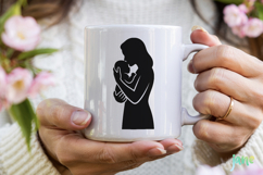 Mother &amp; Child Silhouette SVG PNG Clipart Bundle Product Image 3