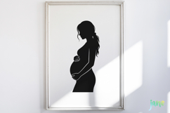 Mother &amp; Child Silhouette SVG PNG Clipart Bundle Product Image 5