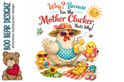 Sarcastic Farm Chicken Clipart Product Image 1