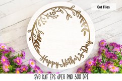 Happy Mother's Day Frame Laser Cut| Floral Frame SVG