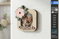 Mother's Day Mini Photo Frame Laser Cut | Picture Frames SVG Product Image 1