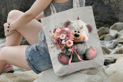 Mother's Day Whimsical Teddy Bear Floral Hug Product Image 3