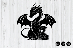 Mother Dragon And Baby Dragon SVG, Dragon SVG Product Image 1