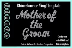 Wedding Rhinestone Mother of the Groom Sticky Flock Template Product Image 1