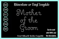 Rhinestone Mother of the Groom Wedding Sticky Flock Design - Product Image 1