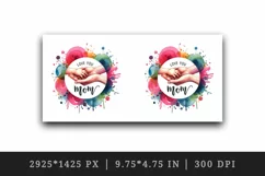 Mother hands holding baby hands vibrant splash Love You Mom quote print 20 oz tumbler skinny mug wrap clipart t-shirt sublimation printable design