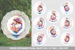 Mother holding baby Wind Spinner | Sublimation Spinner Product Image 1