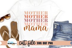 Cute boho Mama SVG and PNG shown on a white shirt