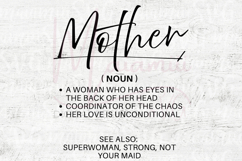Mother Noun SVG, Mom Definition SVG, Mother Quote SVG Product Image 4