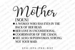 Mother Noun A Woman Who Has SVG Design Product Image 2