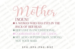 Mother Noun A Woman Who Has SVG Design Product Image 1