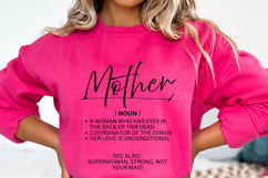 Mother Noun SVG, Mom Definition SVG, Mother Quote SVG Product Image 1