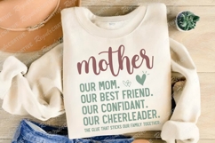 Mother Our Mom. Our Best Friend SVG Design Product Image 4