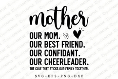 Mother Our Mom. Our Best Friend SVG Design Product Image 2