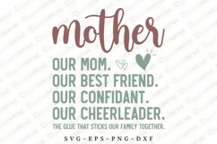 Mother Our Mom. Our Best Friend SVG Design Product Image 1