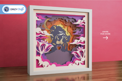 Where Love Grows 3D Shadow Box - Mom and Daughter 3D Paper Product Image 2