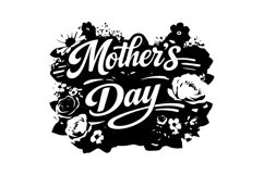 Mother’s Day 3D Floral Typography Design Product Image 1