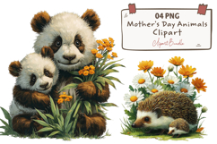 Mother's Day Animals Clipart Product Image 1