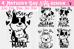 Mothers Day SVG | Dog Mom SVG | Cute animal Product Image 1