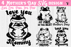 Mothers Day SVG | Frog Mom SVG | Cute animal Product Image 1