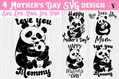 Mothers Day SVG | Panda SVG | Cute animal Product Image 1
