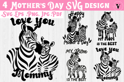 Mothers Day SVG | Zebra SVG | Cute animal Product Image 1