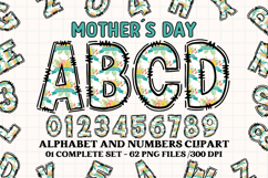 Mother&#039;s day Alphabet, floral letters maker, mom png clipart Product Image 1