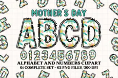 Mother's day Alphabet, floral letters maker, mom png clipart Product Image 1