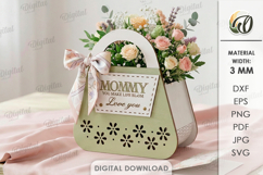 Mother's Day Bags Bundle Laser cut. Gift Bag SVG Product Image 13