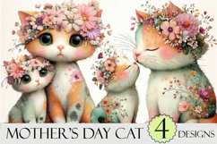 Mother’s Day Cat Clipart Product Image 1