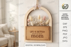 3D Mother's Day Floral Decor Laser Cut. Wall Decor SVG Product Image 1