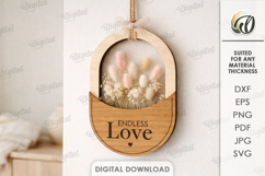 3D Mother's Day Floral Decor Laser Cut. Wall Decor SVG Product Image 1