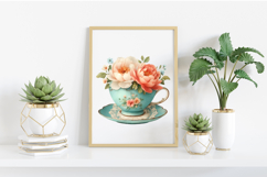 Mother's Day Floral Teacup Clipart Product Image 2