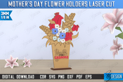 3D Mother&#039;s Day Flower Holders Laser Cut Bundle,Gift for Mom Product Image 3