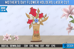 3D Mother&#039;s Day Flower Holders Laser Cut Bundle,Gift for Mom Product Image 4