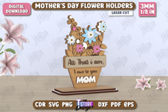 Mother&#039;s Day Flower Holder | Mother&#039;s Day Gift Idea | CNC Product Image 1