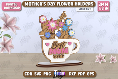 Mother&#039;s Day Flower Holder | Mother&#039;s Day Gift Idea | CNC Product Image 1