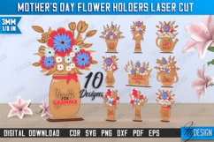 3D Mother&#039;s Day Flower Holders Laser Cut Bundle,Gift for Mom Product Image 1