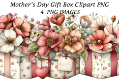 Mother’s Day Gift Box Clipart PNG Product Image 1