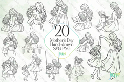 Mother's Day Hand-drawn SVG PNG Bundle Product Image 1