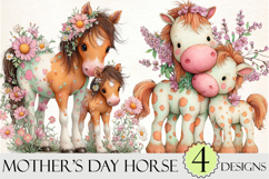 Whimsical Mother's Day Horse Clipart Product Image 1