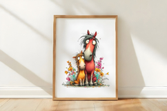 Whimsical Mother's Day Horse Clipart PNG Product Image 2
