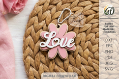 Mother's Day Keychains Bundle Laser Cut. Mother Keyring SVG Product Image 7