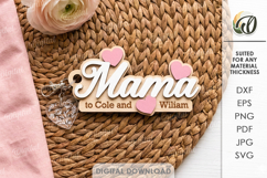 Mother's Day Keychains Bundle Laser Cut. Mother Keyring SVG Product Image 10