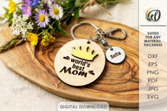 Mother's Day Keychains Bundle Laser Cut. Family Keyring SVG Product Image 11