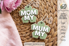 Mother's Day Keychains Bundle Laser Cut. Mother Keyring SVG Product Image 11