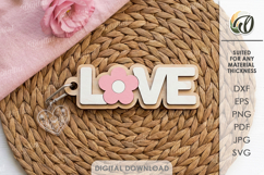 Mother's Day Keychains Bundle Laser Cut. Mother Keyring SVG Product Image 12