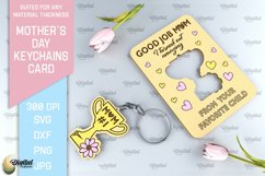 Mothers Day Keychains Card Bundle. Greeting Cards Laser Cut Product Image 4