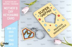 Mothers Day Keychains Card Bundle. Greeting Cards Laser Cut Product Image 10